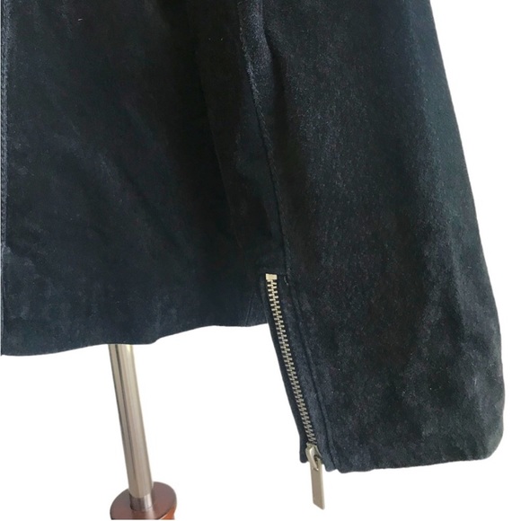 Black Suede Jacket Dennis by Dennis Basso Ladies Medium Jacket New without Tags - Picture 6 of 12